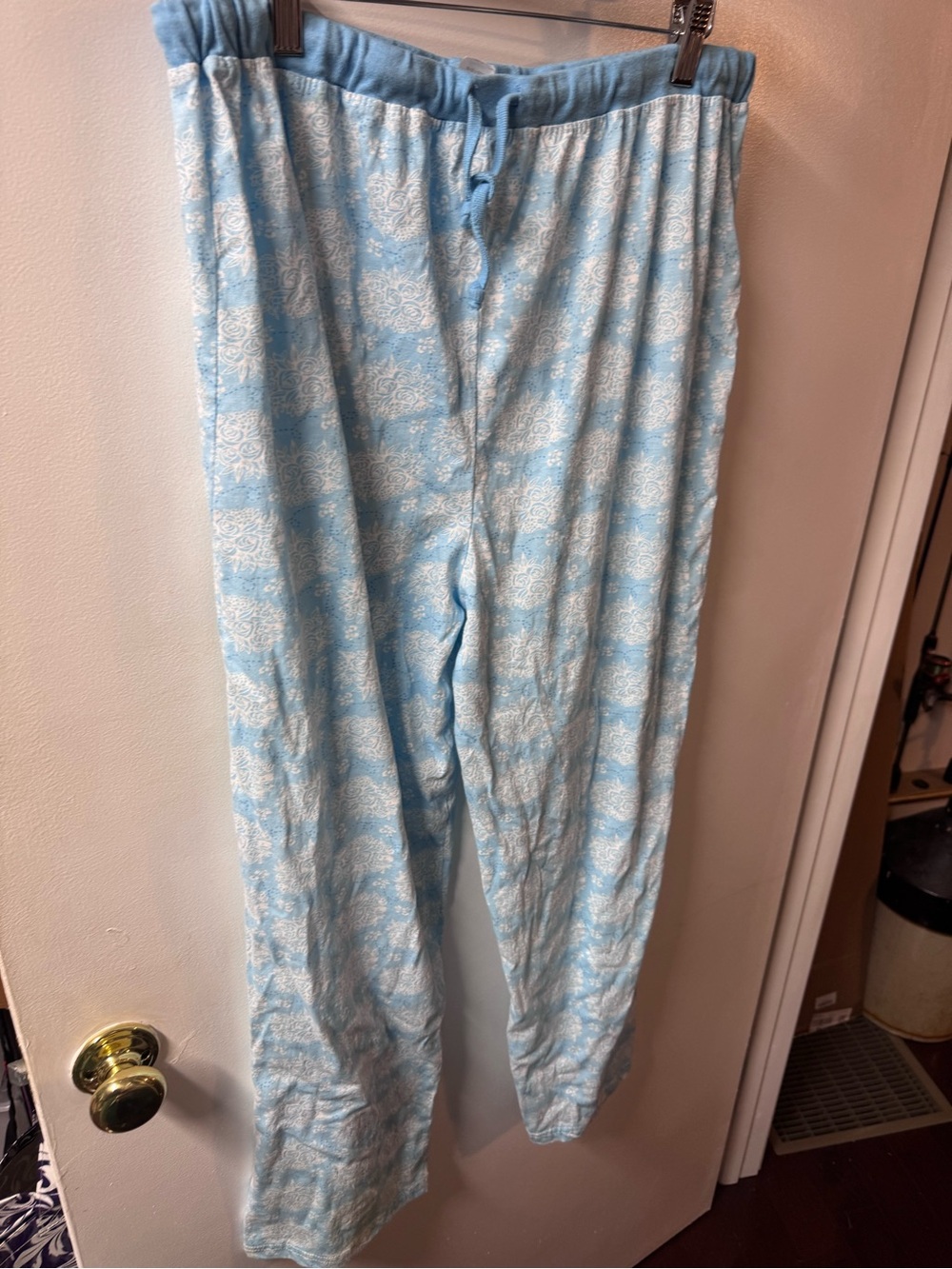 Kids Light Blue Striped Pajama Pants